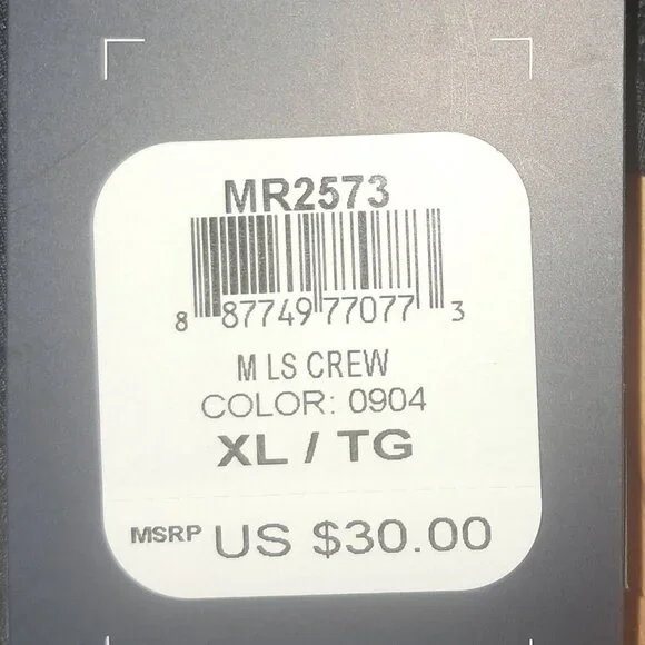 NWT Asics athletic crew black Men's XL - Picture 3 of 4